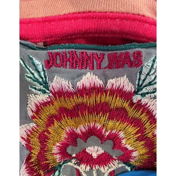 Johnny Was Multicolor Abstract Print Short Sleeve T-Shirt Tee Size XL Flowy - Picture 5 of 7